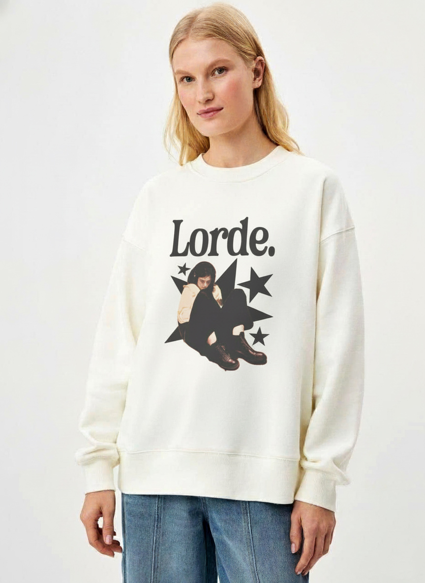 Lorde Vintage Shirt | Lorde Retro Stars T-Shirt, Sweatshirt & Hoodie – Pop Music Lorde Merch - Image 3