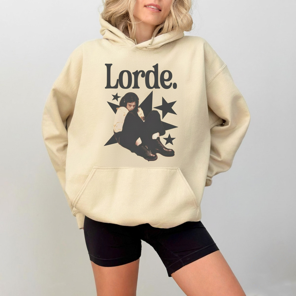 Lorde Vintage Shirt | Lorde Retro Stars T-Shirt, Sweatshirt & Hoodie – Pop Music Lorde Merch - Image 2