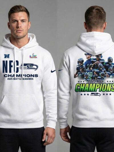 Seattle Seahawks NFC Champions Shirt | 2025 Seahawks NFC Championship Double Sided Tee
