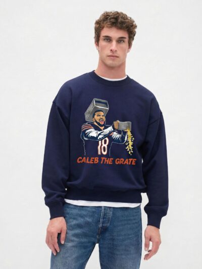 Caleb The Grate Shirt | Chicago Football Cheese Grater Meme Tee – Funny Chicago Bears T-shirt, Sweatshirt & Hoodie