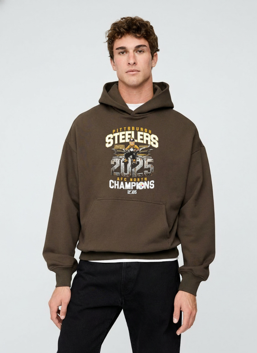Steelers AFC North Champions Shirt | Pittsburgh Steelers AFC North Champions 2025 T-Shirt, Sweatshirt & Hoodie - Image 3