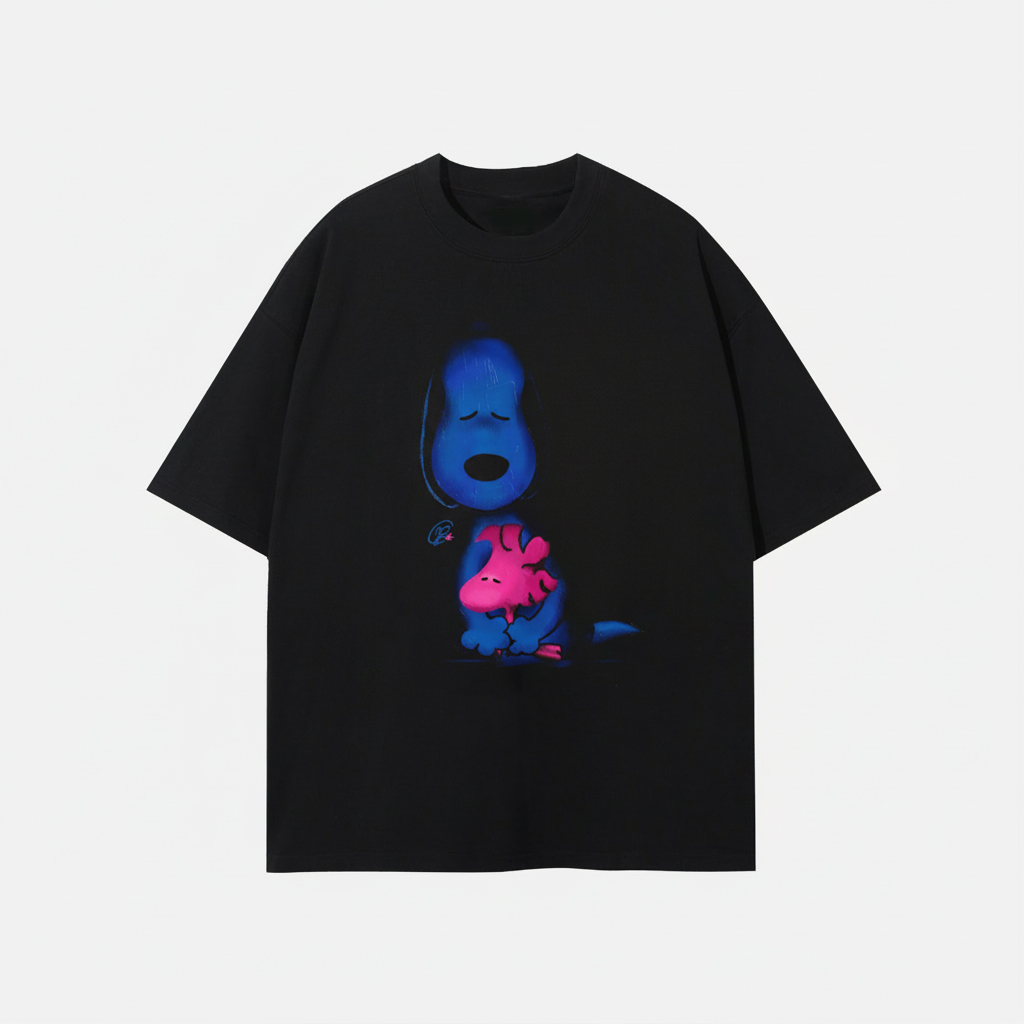 Snoopy x TV Girl Shirt | Snoopy Who Really Cares Shirt – Peanuts Sad Girl Aesthetic T-Shirt, Sweatshirt & Hoodie - Image 3