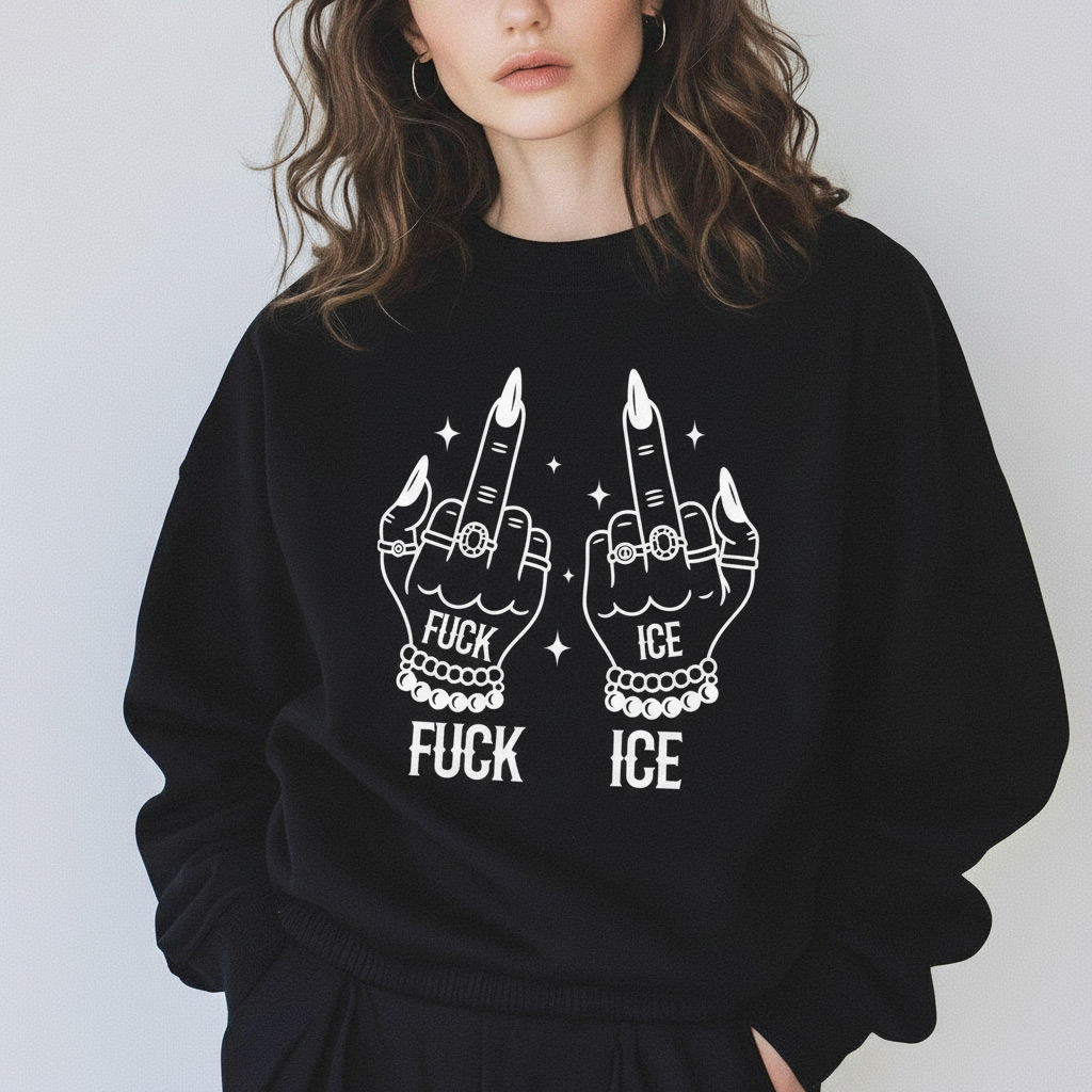 Fuck ICE Shirt | Abolish ICE Shirt for Women – Feminist Protest Graphic T-Shirt, Sweatshirt & Hoodie - Image 3