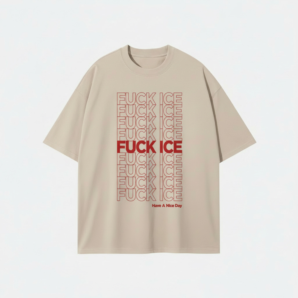 Fuck ICE Shirt | Abolish ICE Minimalist Protest Typography T-Shirt, Sweatshirt & Hoodie – Have A Nice Day Shirt - Image 2