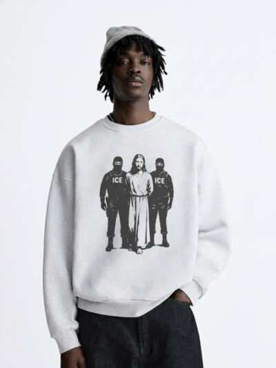 Anti ICE Shirt | Jesus Arrested Parody Immigrant Rights Protest T-Shirt, Sweatshirt & Hoodie