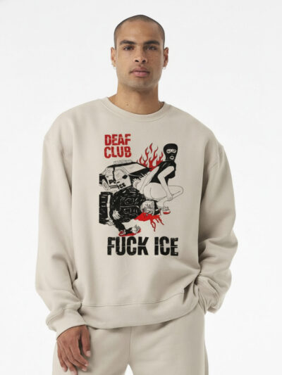 Deaf Club Fuck ICE Shirt | Abolish ICE Hardcore Punk Protest T-Shirt, Sweatshirt & Hoodie