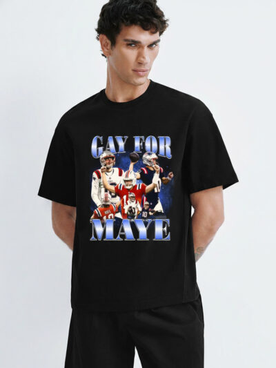 Gay For Maye T-Shirt – Drake Maye New England Football Fan Graphic Tee