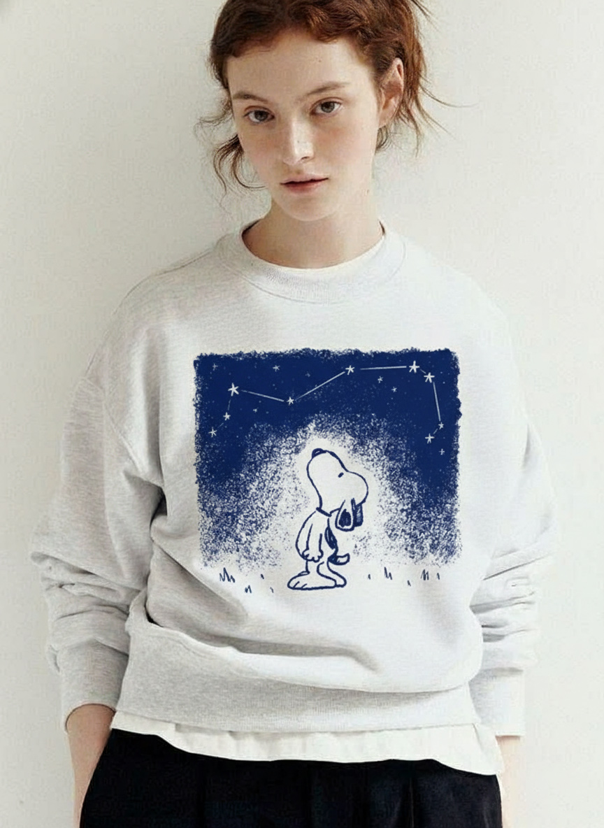 Snoopy Starry Night Shirt | Nostalgic Snoopy Constellation Aesthetic Tee